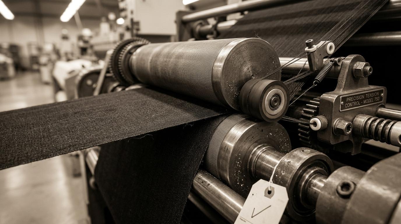 Close-up detail of high quality fabric