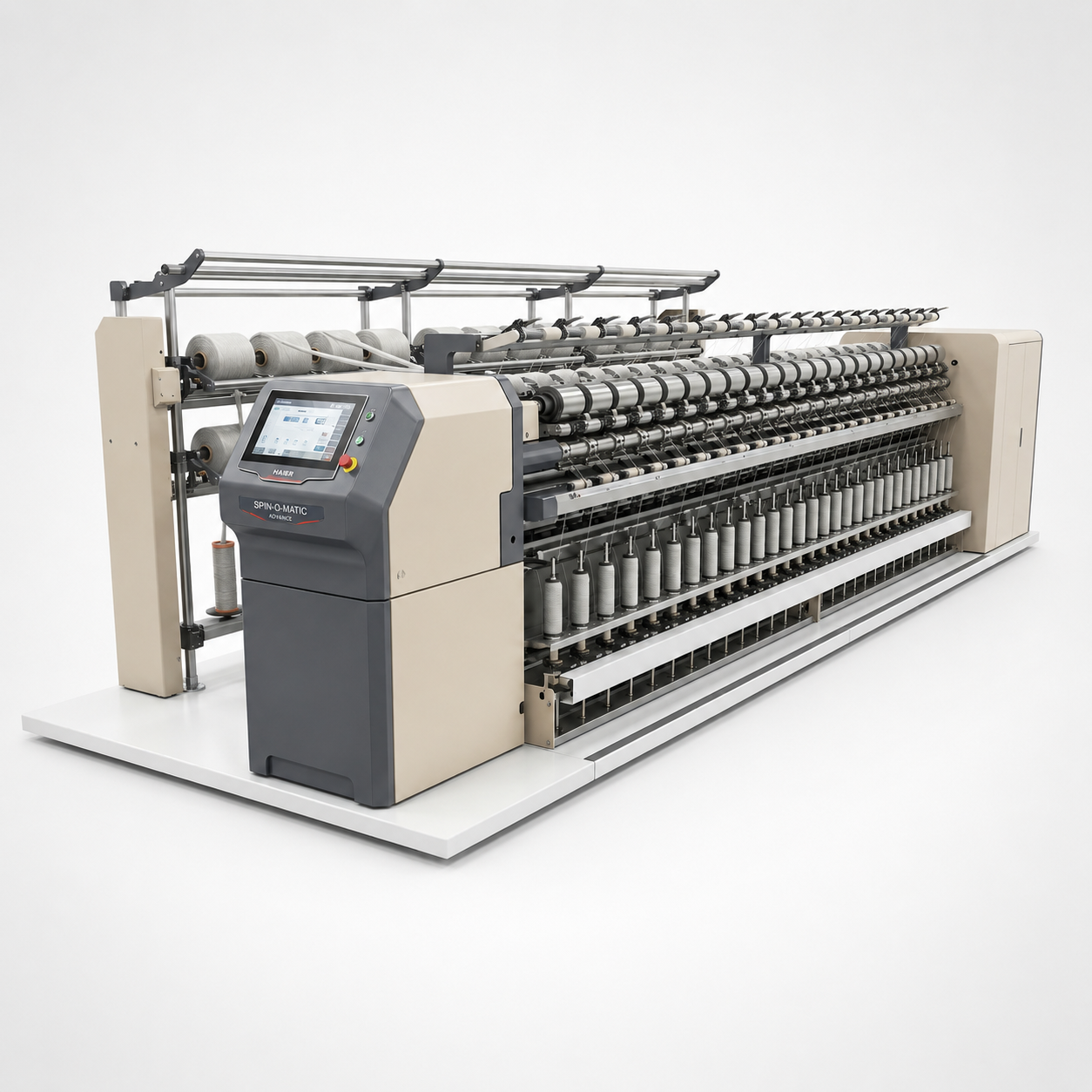 Industrial yarn spinning machine